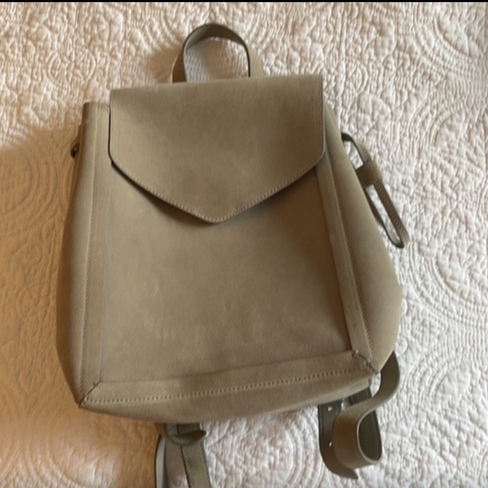 Loeffler Randall Grey Suede backpack